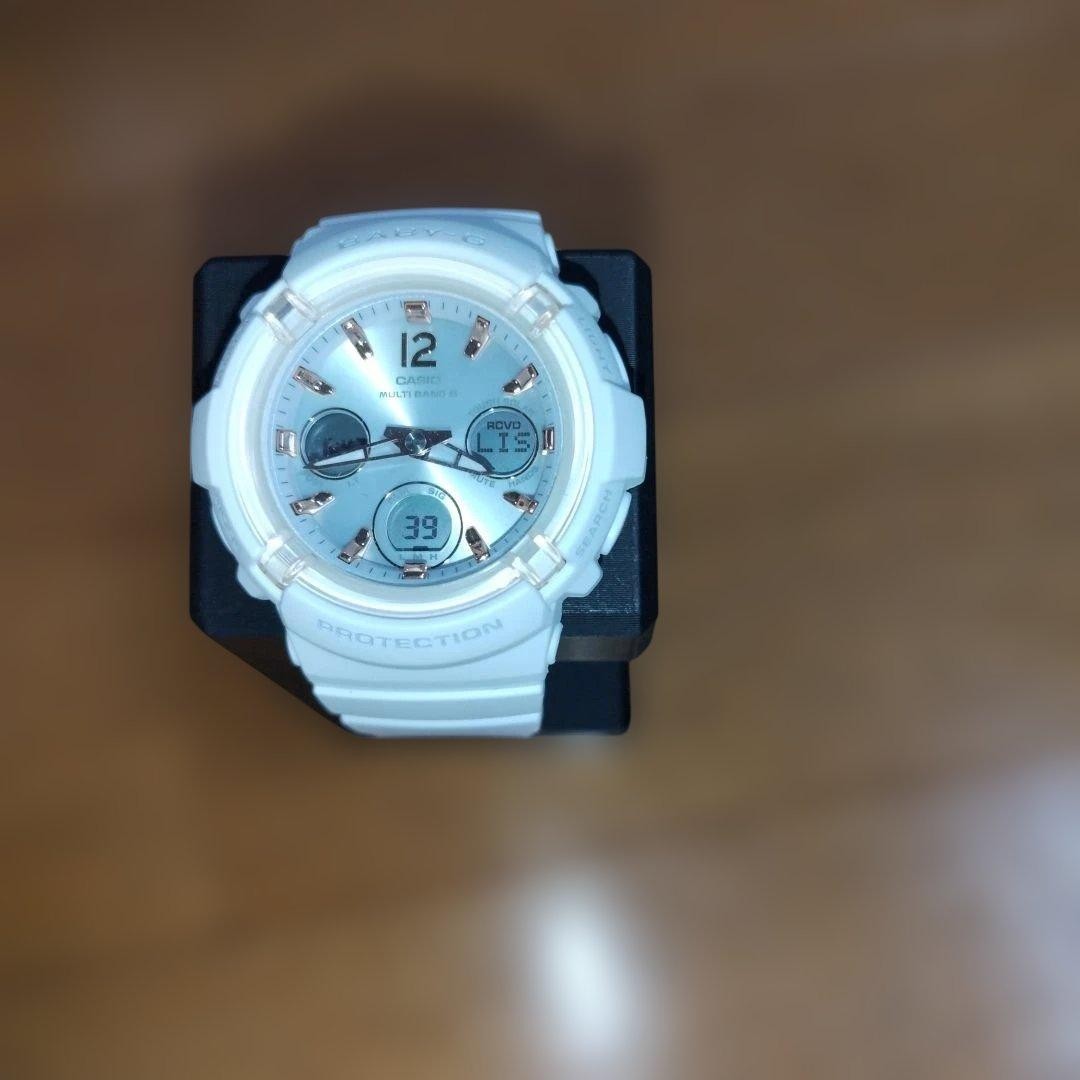 CASIO Baby-G BGA-2800 Multiband 6 Solar Womens Watch White Resin Analog Digital