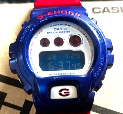 CASIO G-SHOCK DW-6900AC-2JF Digital Watch Blue Red Tricolor Rare Discontinued