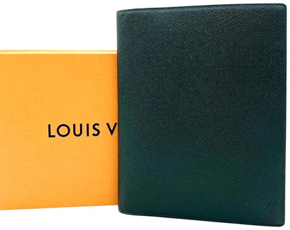 Louis Vuitton Agenda Bureau Desk Diary Cover Taiga Leather Epicea Dark Green