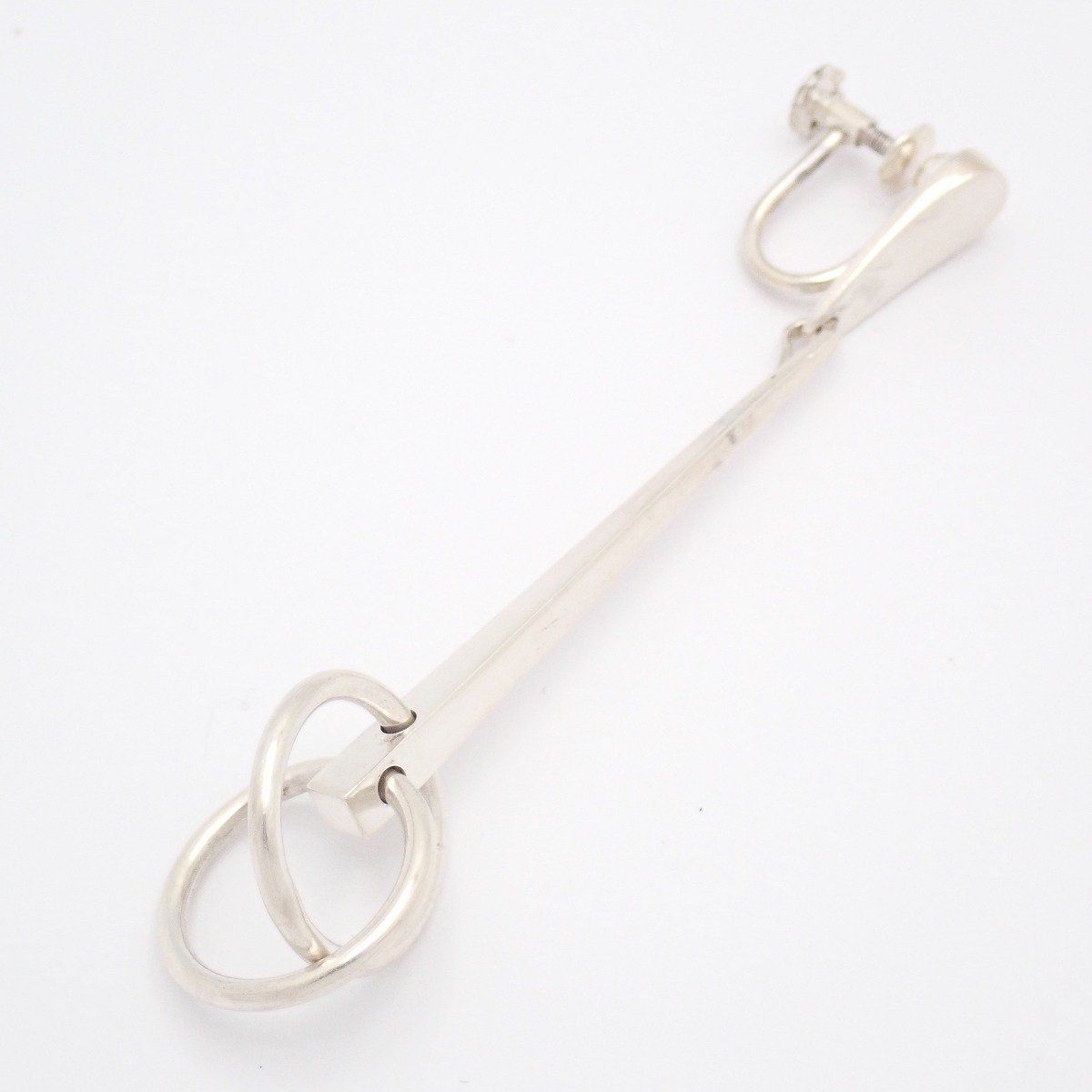 Georg Jensen # 196 Sterling Silver 925 Screw Back Earring Single Ear Only