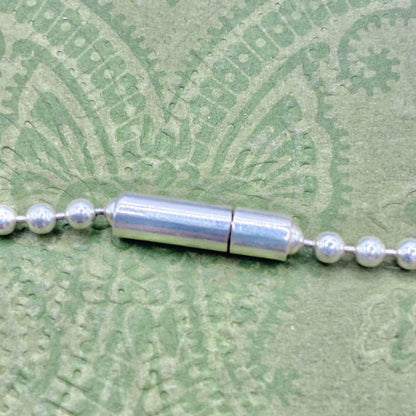 Gucci Silver 925 Logo Plate Ball Chain Choker Necklace Bracelet 33cm 13in