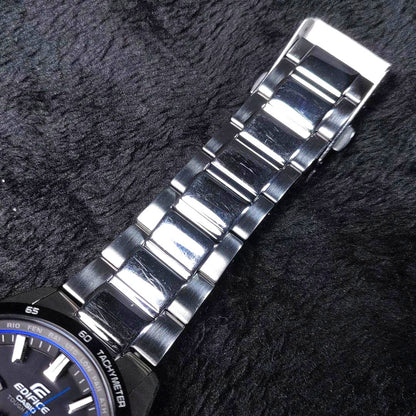 Casio Edifice EQW-T650 Solar Radio Wave Watch Black Stainless Steel 43mm Used