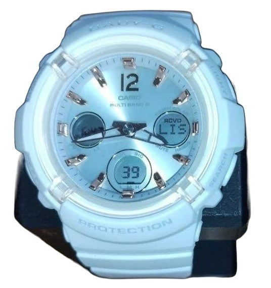 CASIO Baby-G BGA-2800 Multiband 6 Solar Womens Watch White Resin Analog Digital