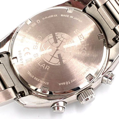 SEIKO Astron SBXC047 5X53 GPS Solar Watch Silver Stainless Steel 41mm Japan Used