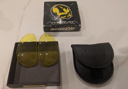 ARNETTE Threat Vintage 90s Sunglasses Green Frame Gray Lens Extra Yellow Lens