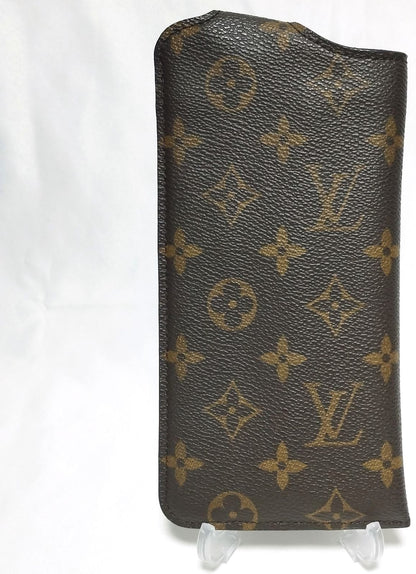 Louis Vuitton Monogram Etui Lunettes GM Glasses Case M66544 Brown Authentic Used