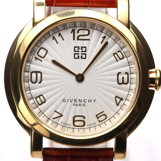 Givenchy Equilibre REG 033218738 Quartz Analog Watch SS Brown Leather Belt