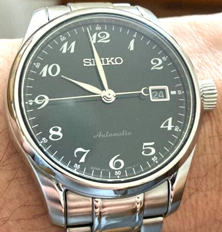 SEIKO Presage SARX039 Automatic Watch Black Dial Silver Stainless Steel 6R15