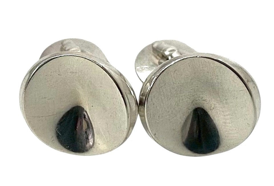 Georg Jensen Cufflinks Sterling Silver 925 Round Circle Design Men Vintage