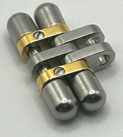 Cartier Panthere 2-Row Combi MM Link 15mm K18YG Gold Steel with Screw Authentic
