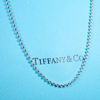 Excellent Tiffany & Co Sterling Silver 925 Long Ball Chain Necklace 88cm 34.6in