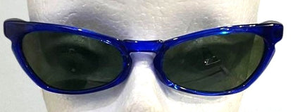 Arnette El Gato Vintage Cat Eye Sunglasses Blue Frame Gray Lens Y2K Streetwear
