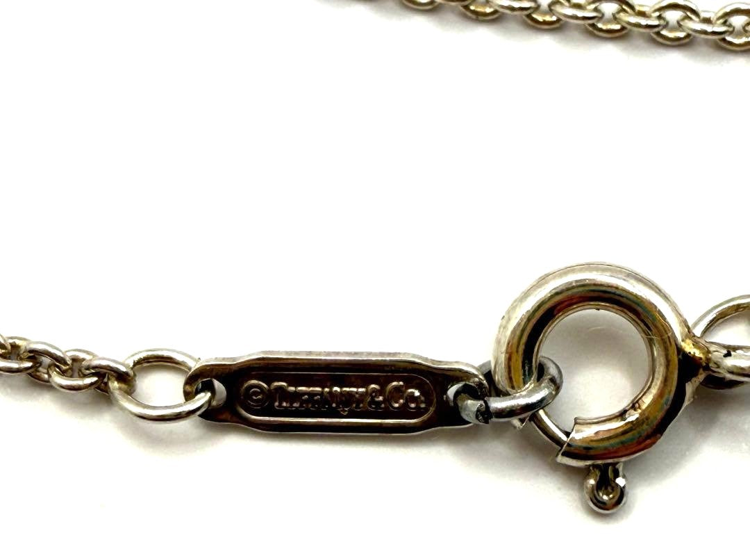 Tiffany & Co. 1837 Three Drop Circle Necklace Silver 925 Pendant Chain 16in
