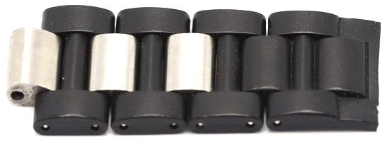Cartier Genuine Watch Band Links 4pcs Black Silver Stainless Steel 20mm Used