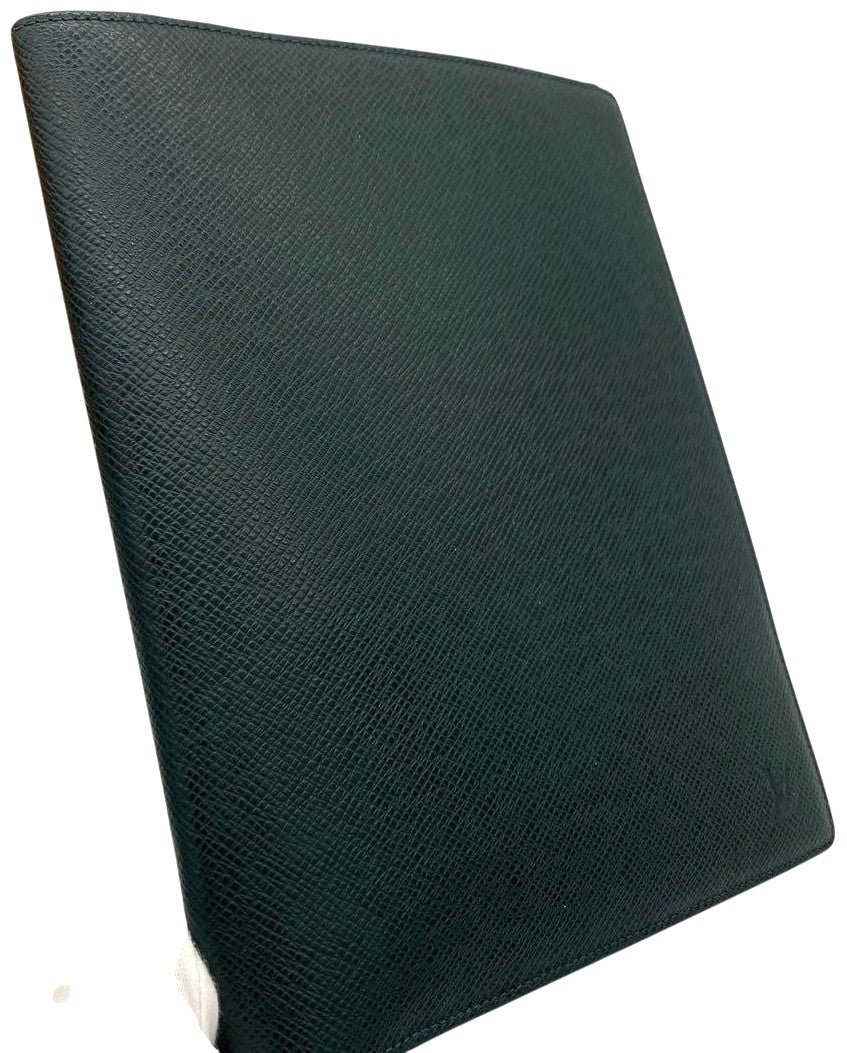 Louis Vuitton Agenda Bureau Desk Diary Cover Taiga Leather Epicea Dark Green