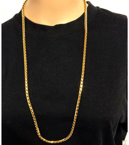 Christian Dior Vintage Gold Chain Necklace Long 31.9in Unisex Authentic