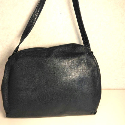 Carlos Falchi Shoulder Bag Buffalo Leather Drawstring Vintage USA 12.2x9.8in