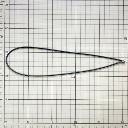 Tiffany & Co Rubber Sterling Silver 925 Necklace 54cm 21in 2.4mm 0.09in