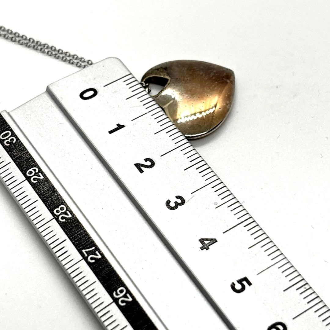Tiffany & Co. Open Heart Pendant Necklace Sterling Silver 925 Chain 16mm