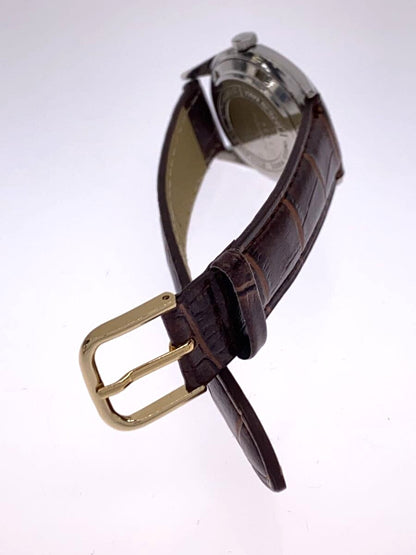 GRUEN Precision Autowind Vintage Automatic Watch Silver Dial Brown Leather Swiss