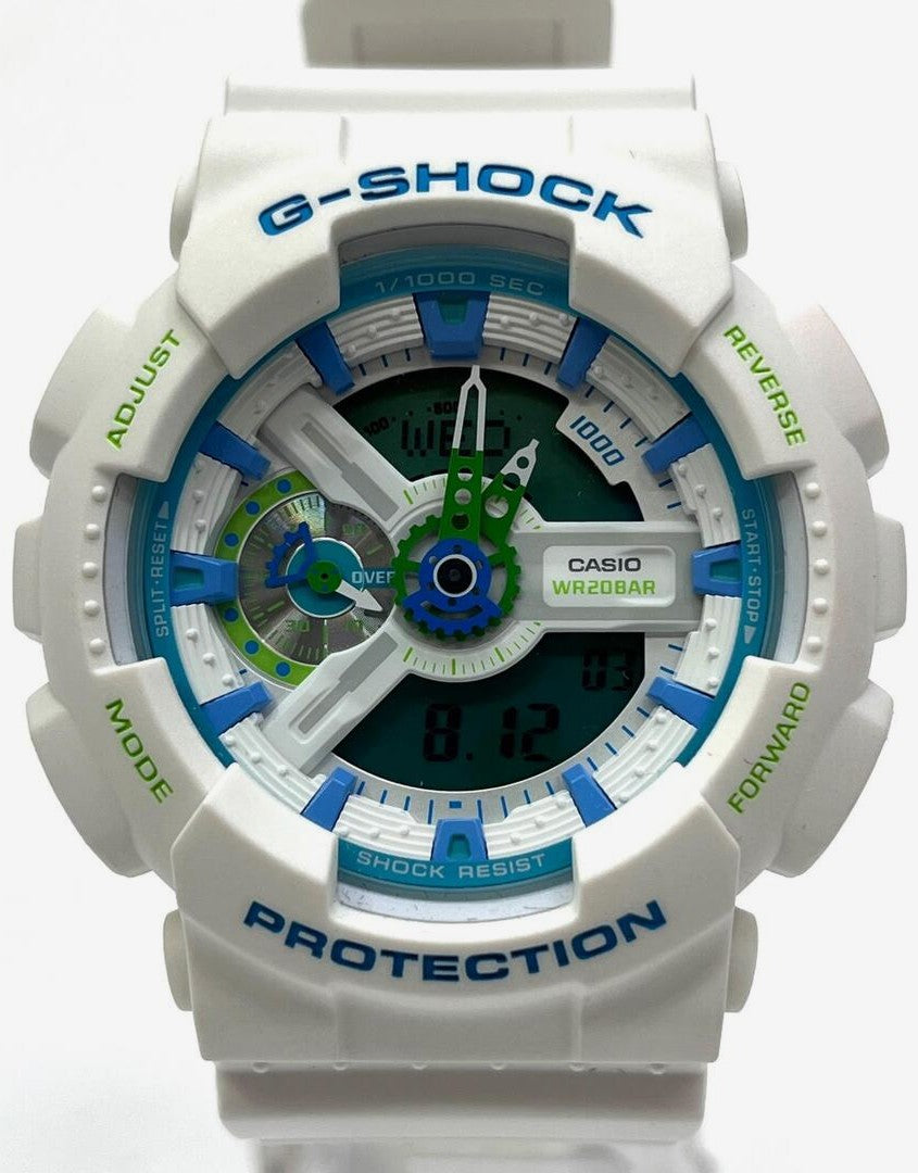 CASIO G-SHOCK GA-110WG-7AJF Mens Analog Digital Watch White Blue Resin 51mm