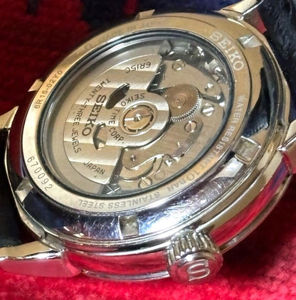 SEIKO Presage SARX025 6R15 Automatic 23J Black Dial Gold Tone Watch Japan Used