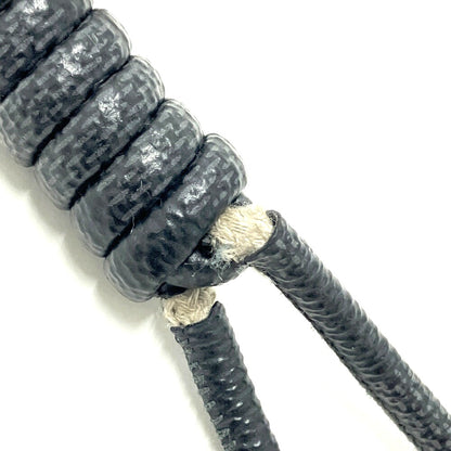 Louis Vuitton M67224 Damier Graphite Key Holder Rope Keychain Silver Italy Used