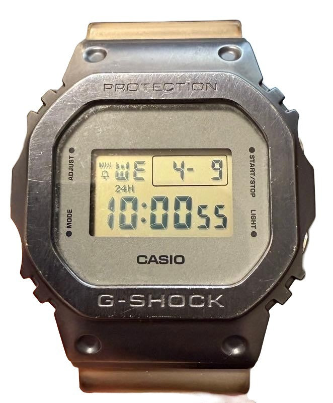 CASIO G-SHOCK GM-5600MF Mens Digital Watch Silver Stainless Steel Resin Band