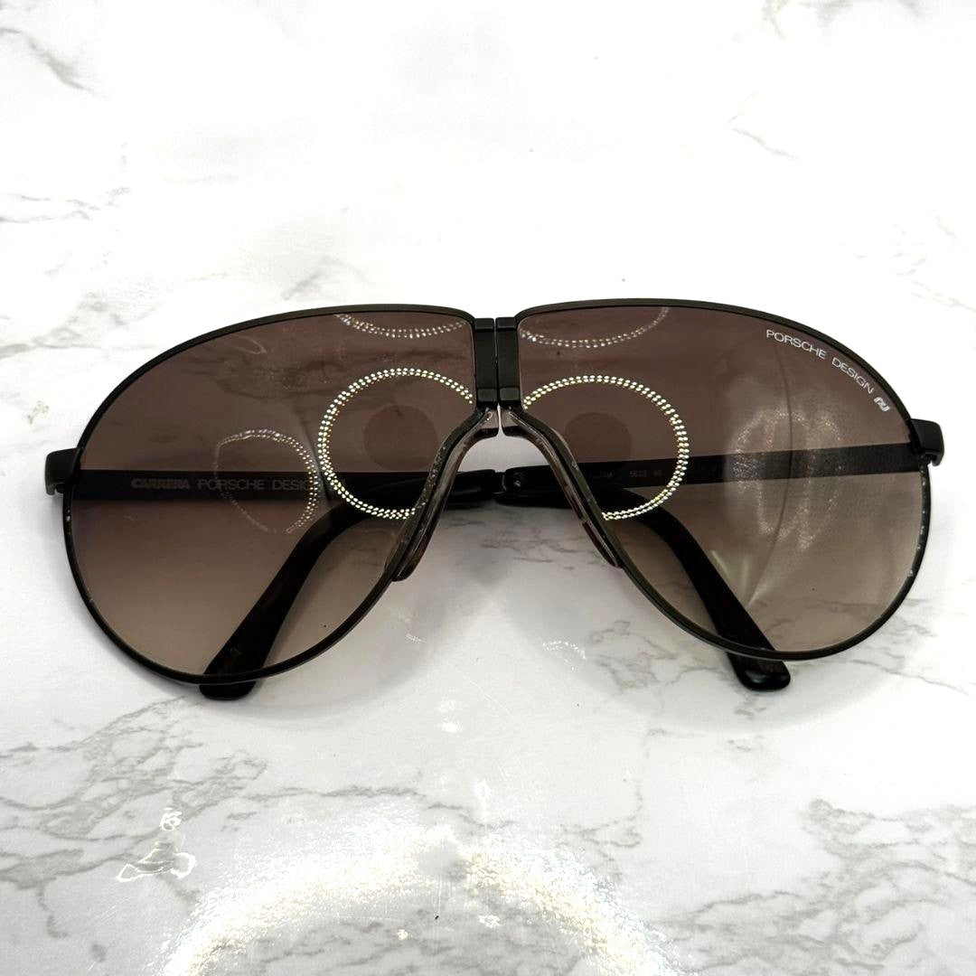 PORSCHE DESIGN Carrera 5622 Folding Sunglasses Black Frame Brown Gradient Lens