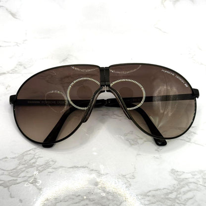 PORSCHE DESIGN Carrera 5622 Folding Sunglasses Black Frame Brown Gradient Lens