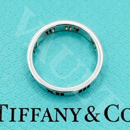 Excellent Tiffany & Co Sterling Silver 925 Atlas Open Narrow Ring Size 46 US 3.5