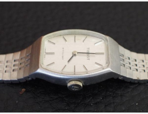 TISSOT Stylist Vintage Hand-Winding Bracelet Watch Silver SS Ladies Swiss Made