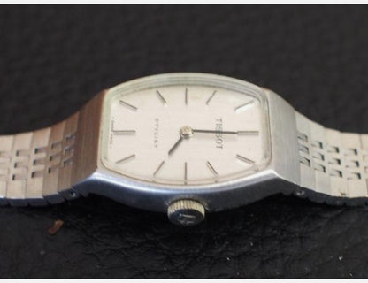 TISSOT Stylist Vintage Hand-Winding Bracelet Watch Silver SS Ladies Swiss Made