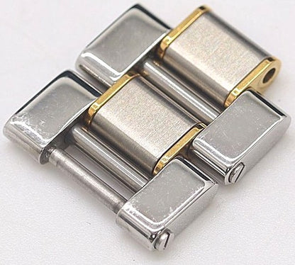 Cartier Must 21 Genuine Watch Band Link Silver Gold Two-Tone 15mm Ladies 2pcs