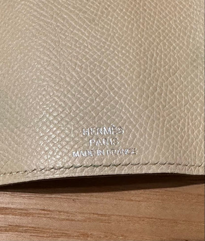 HERMES Paris 4-Hook Key Case Key Holder Cream Epsom Leather Made in France