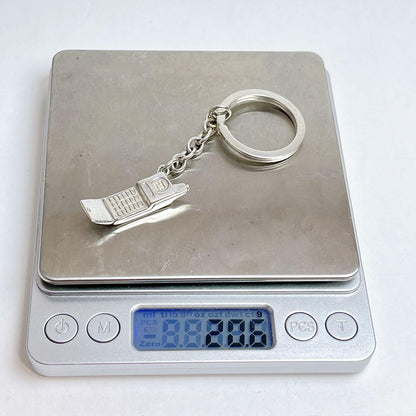 Vintage Tiffany & Co. Sterling Silver 925 Cell Phone Key Chain Key Ring 9.8cm