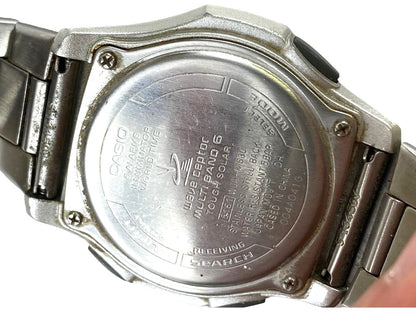 CASIO Wave Ceptor WVA-M630D Ana-Digi Watch Silver Multi Band 6 Tough Solar 40mm