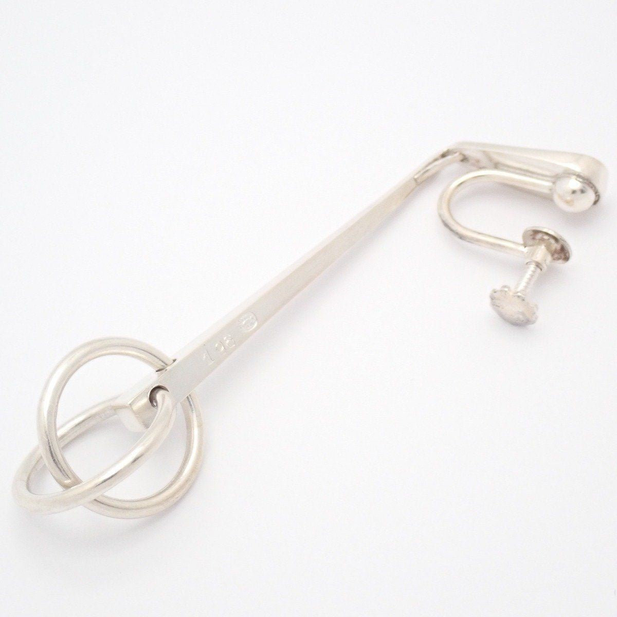 Georg Jensen # 196 Sterling Silver 925 Screw Back Earring Single Ear Only