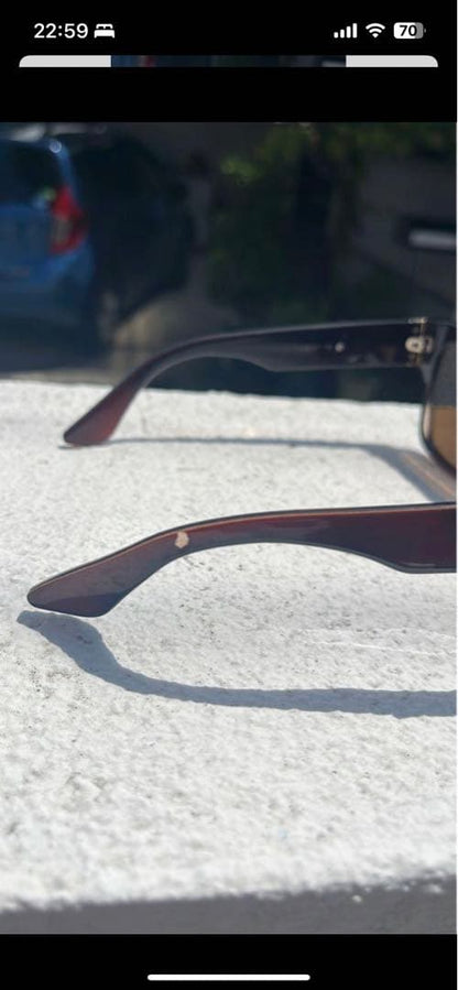 Chrome Hearts Sunglasses Square Tortoise Brown Lens Acetate Authentic Japan