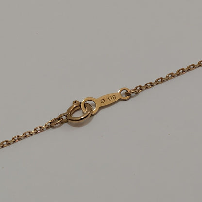 Mikimoto AUTH Pearl Necklace K18 YG 7.3mm 0.29" 40cm 15.7" Chain 2.7g Excellent!