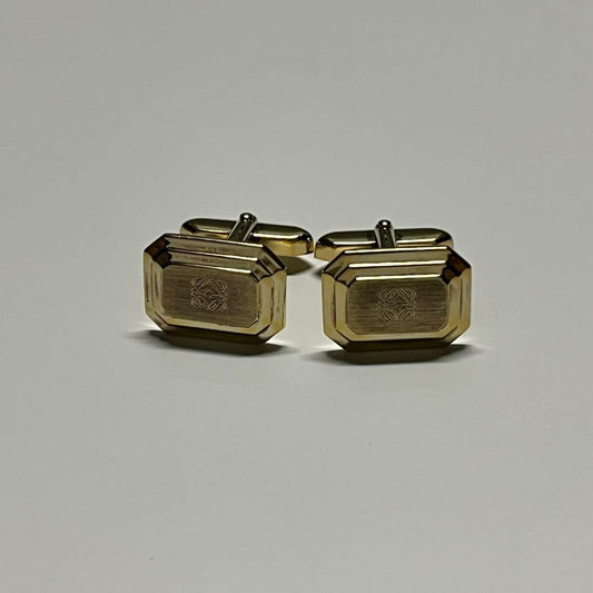 Loewe Gold Plated Sterling Silver 925 Anagram Cufflinks Rare