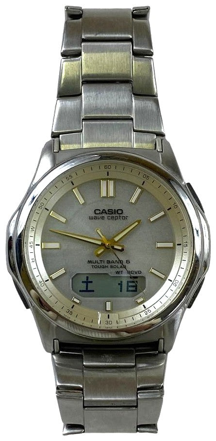 CASIO Wave Ceptor WVA-M630D Ana-Digi Watch Silver Multi Band 6 Tough Solar 40mm