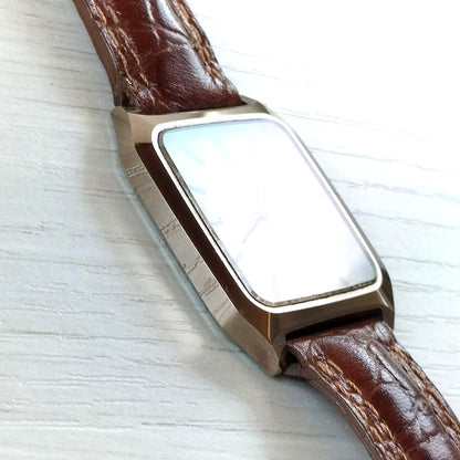 Seiko Dolce 5931-5280R Quartz Square Gold Tone Vintage Watch Carbide Case Japan
