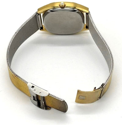 Omega De Ville Quartz 192.0034 Cal.1342 Gold Dial Date Mens Watch Swiss 34mm
