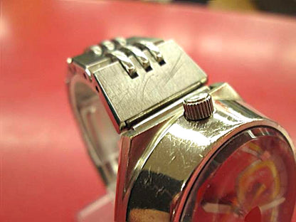 ALBA AKA Quartz Analog Watch Red Dial 10BAR Water Resist Vintage Japan Retro
