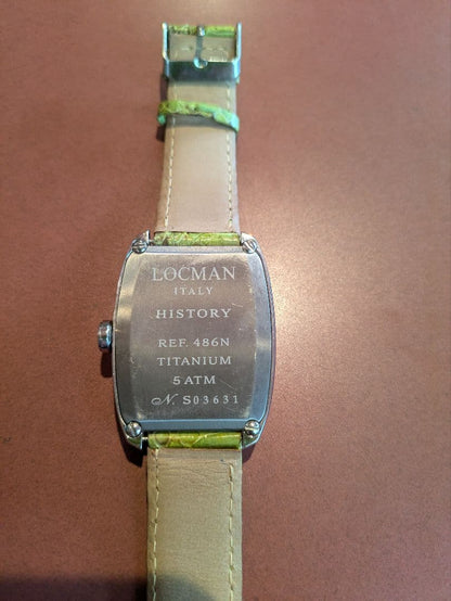Locman History REF.486N Analog Quartz Watch Multi Color Numbers Leather Belt