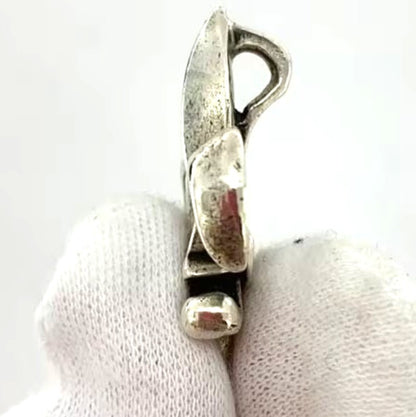 A&G Silver 925 Fleur-de-Lis Pendant Top Men Sterling Silver SV925 Used Vintage
