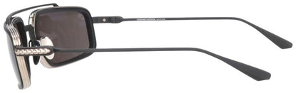 Chrome Hearts EADER Double Bridge Sunglasses Black Silver 61-20-124 Used Japan