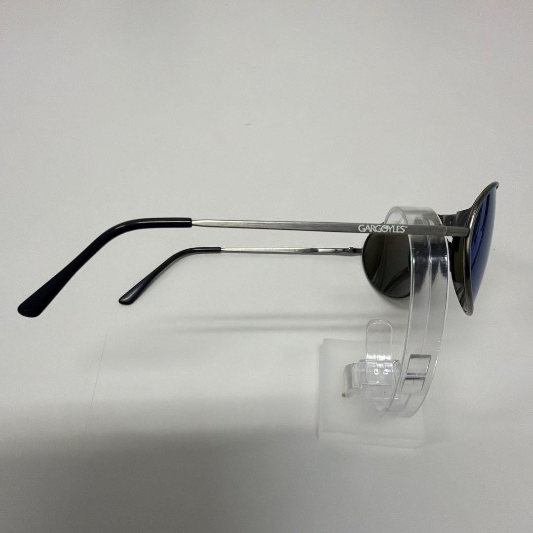 GARGOYLES Helios Sunglasses Gunmetal Metal Frame Mirror Lens Mens Italy Used