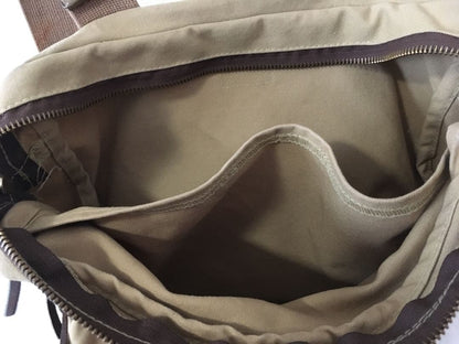 FILSON Tackle Chest Pack Tan Waxed Canvas Fishing Bag Vintage USA Sheepskin Rare